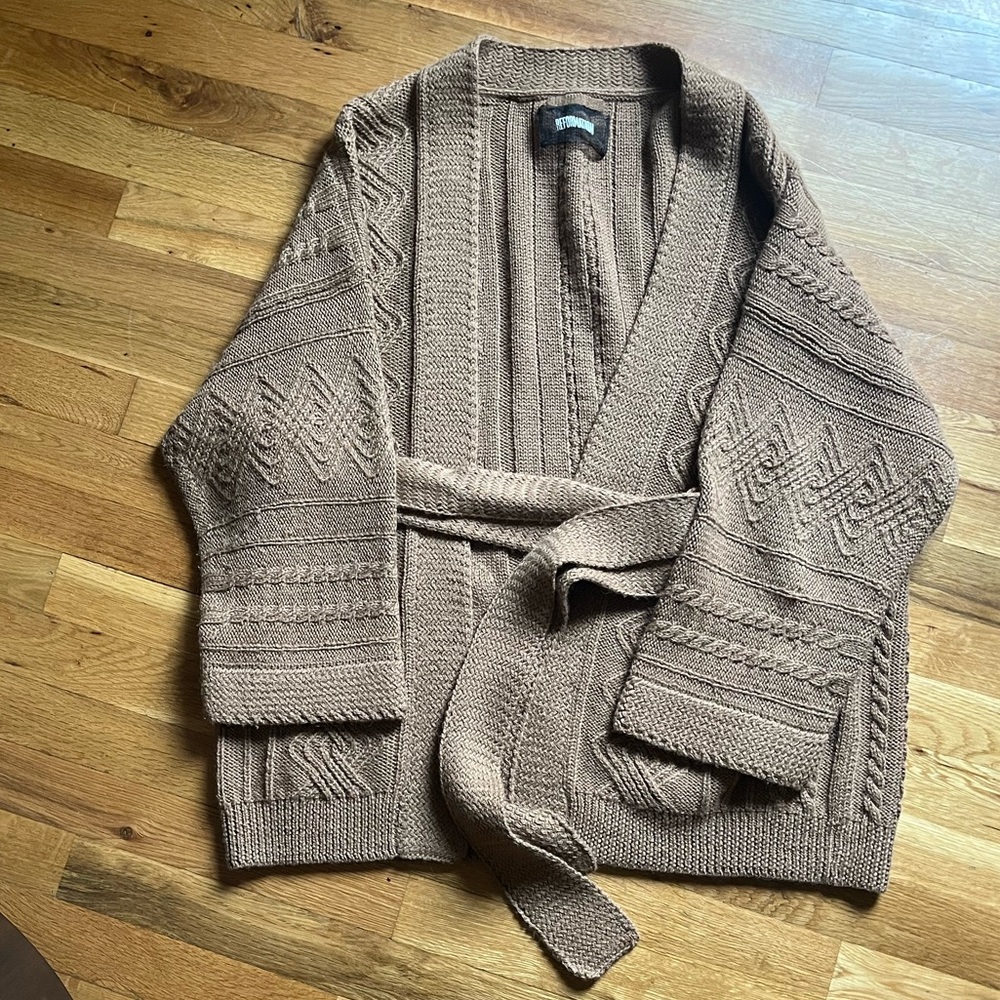 Reformation Wrap Cable Knit Sweater - 100% Alpaca 🤤